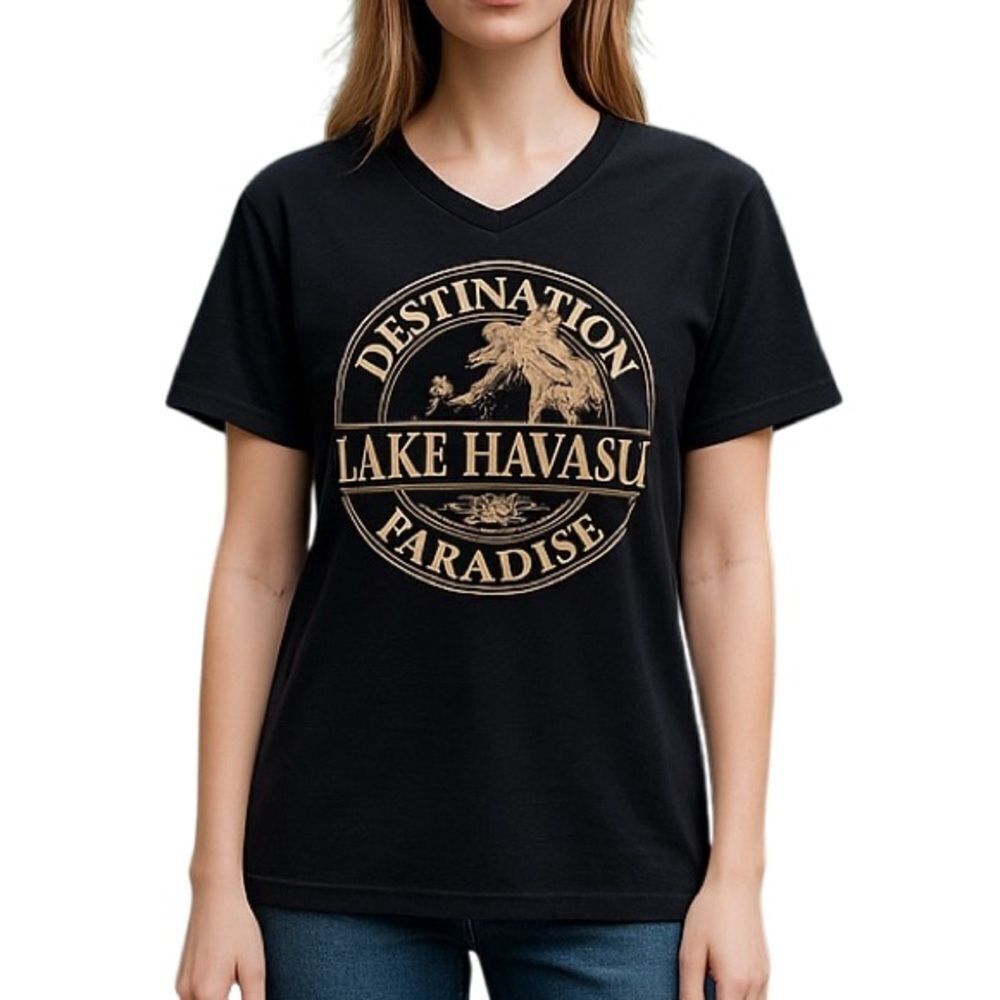 Lake Havasu V-neck Popover Tee-Shirt Women’s XXL
